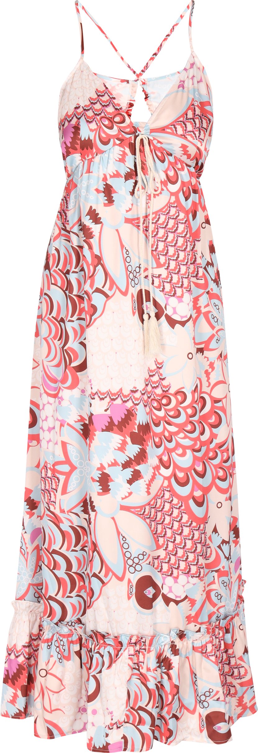 IZIA Kleid Damen Rot Mehrfarbig