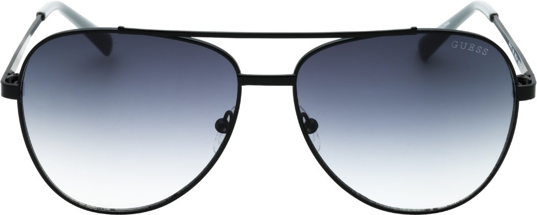 Guess Sonnenbrille mit mattschwarzen Farbverlaufsgläsern und rauchfarbenen Gläsern