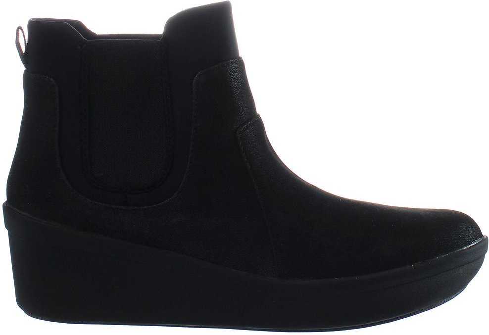 Clarks Schritt Rose Sonne Damen schwarze Stiefel
