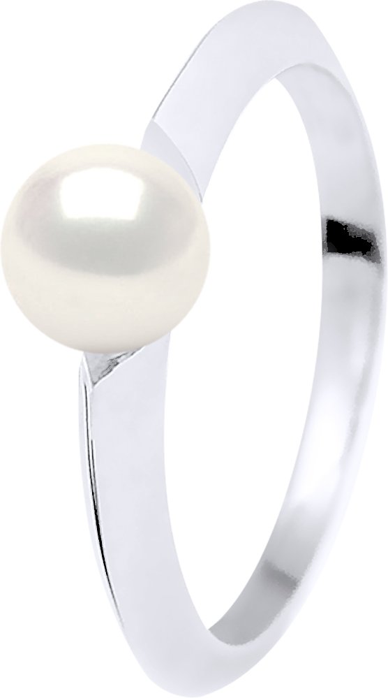 DIADEMA - Ring - Diamanten und Weißgold - Echte Süßwasserperlen - Weiß