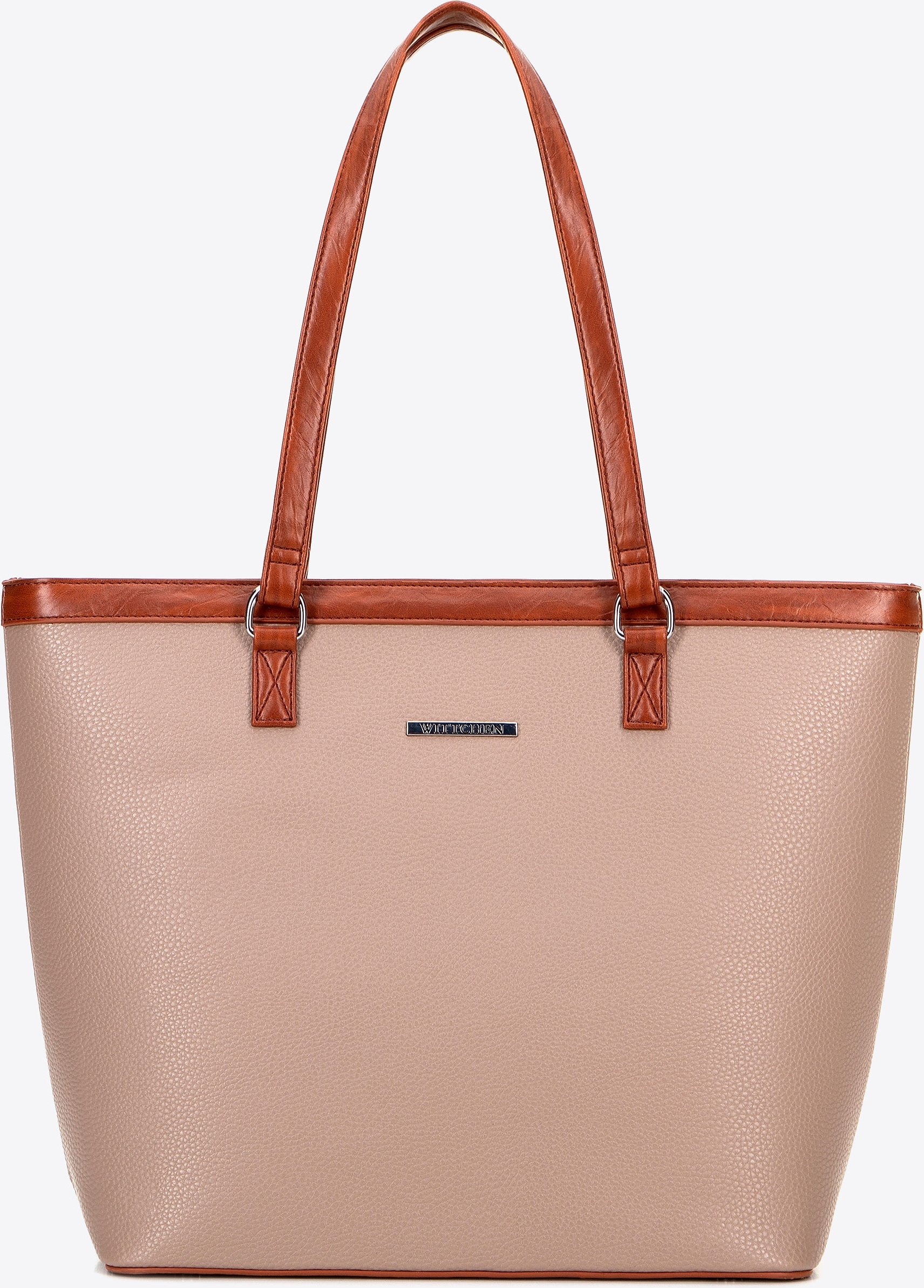 Wittchen Woman Große Damen-Einkaufstasche aus Öko-Leder in Beige und Braun