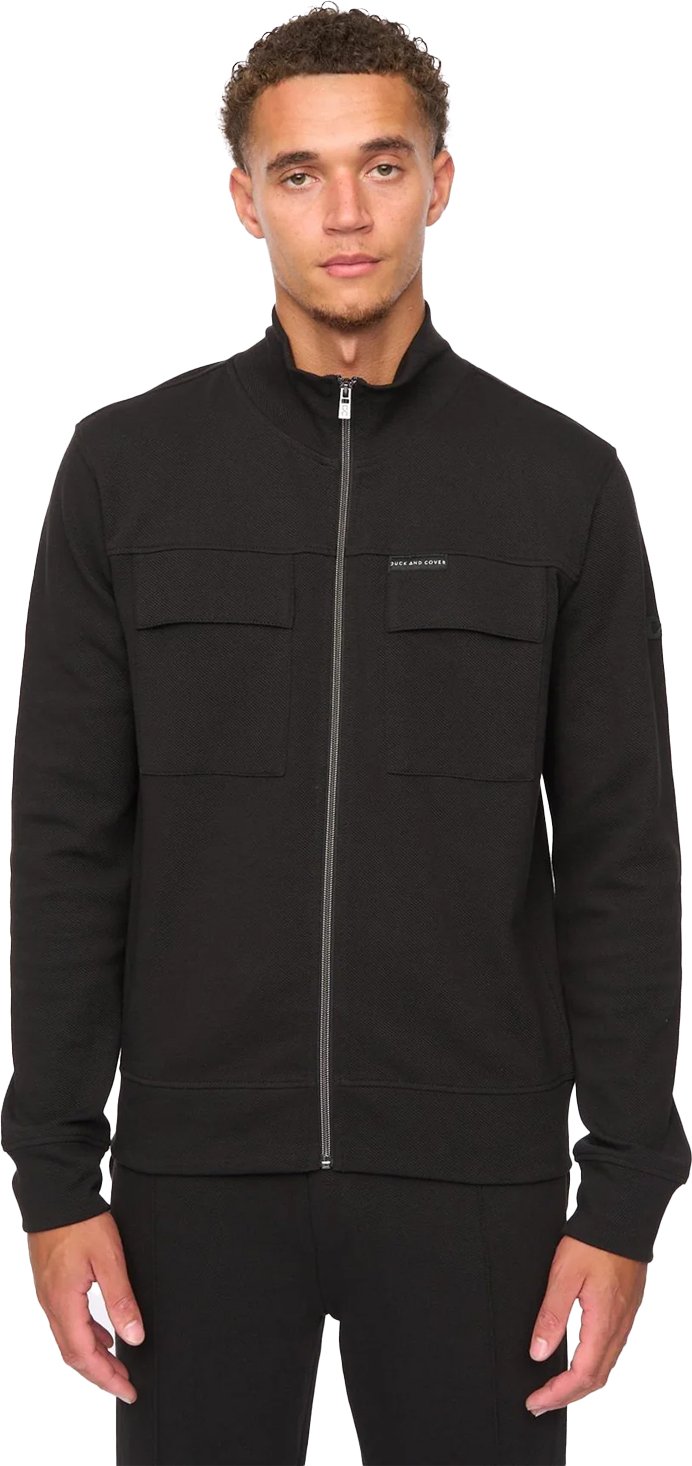 Duck and Cover - "Tames" Jacke für Herren, Durchgehender Reißverschluss (Schwarz)