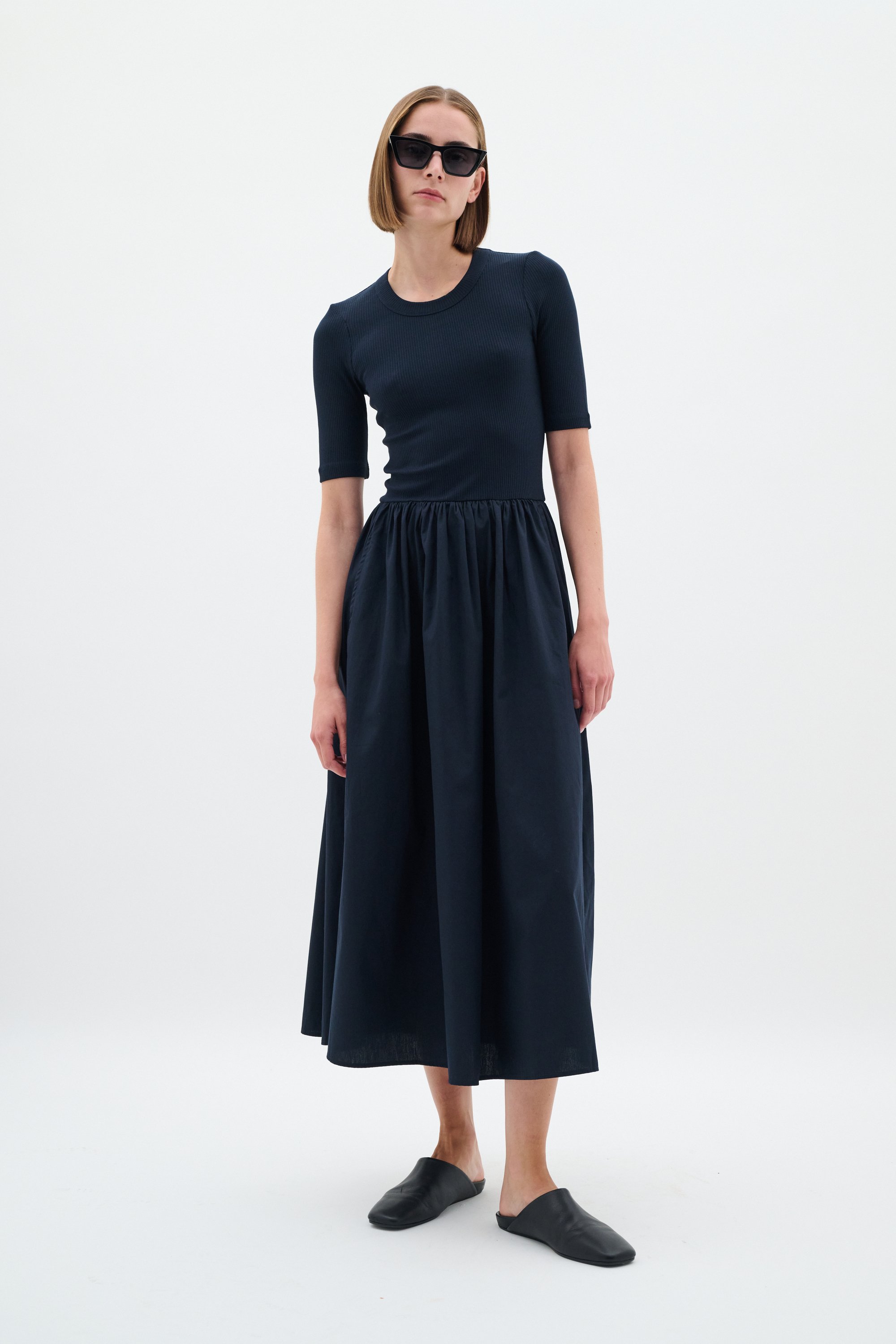 Kleid Gerade Passform Marine Blue dark blue