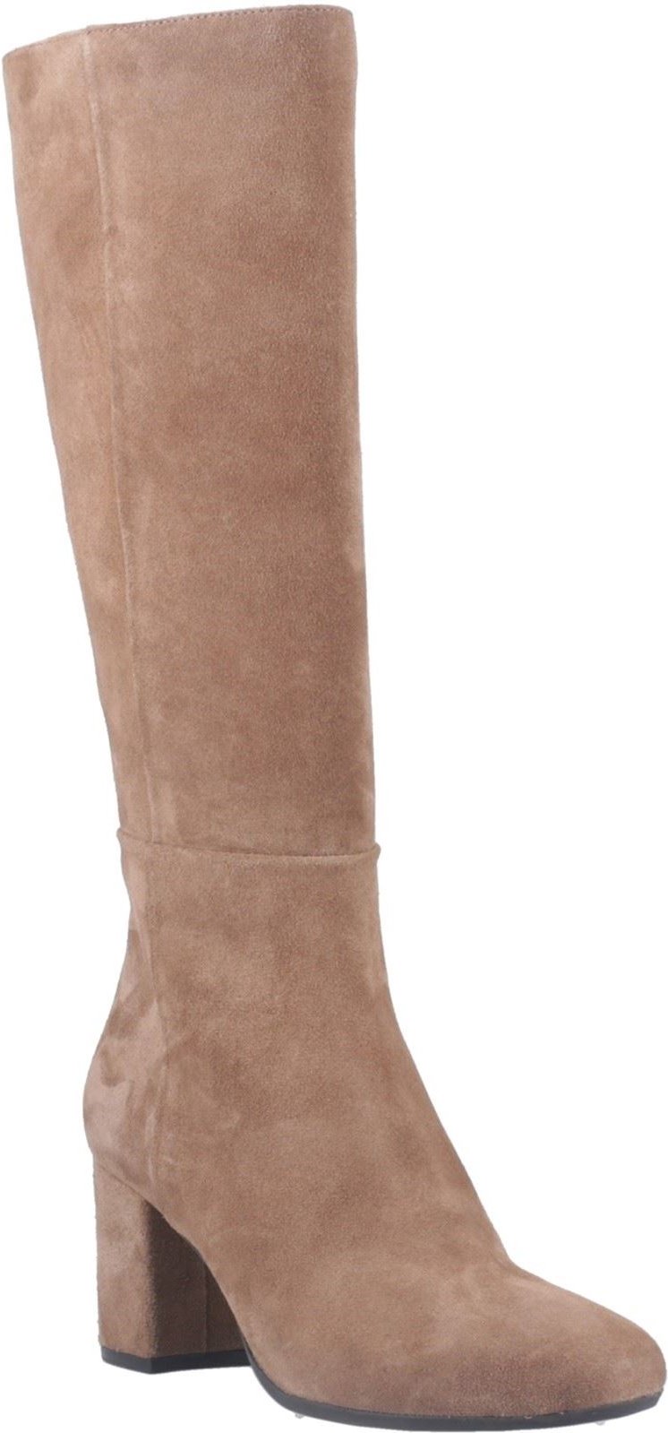 Thumbnail - Hush Puppies Oprah Damen Wildlederstiefel in Mokkafarben mit hohem Absatz