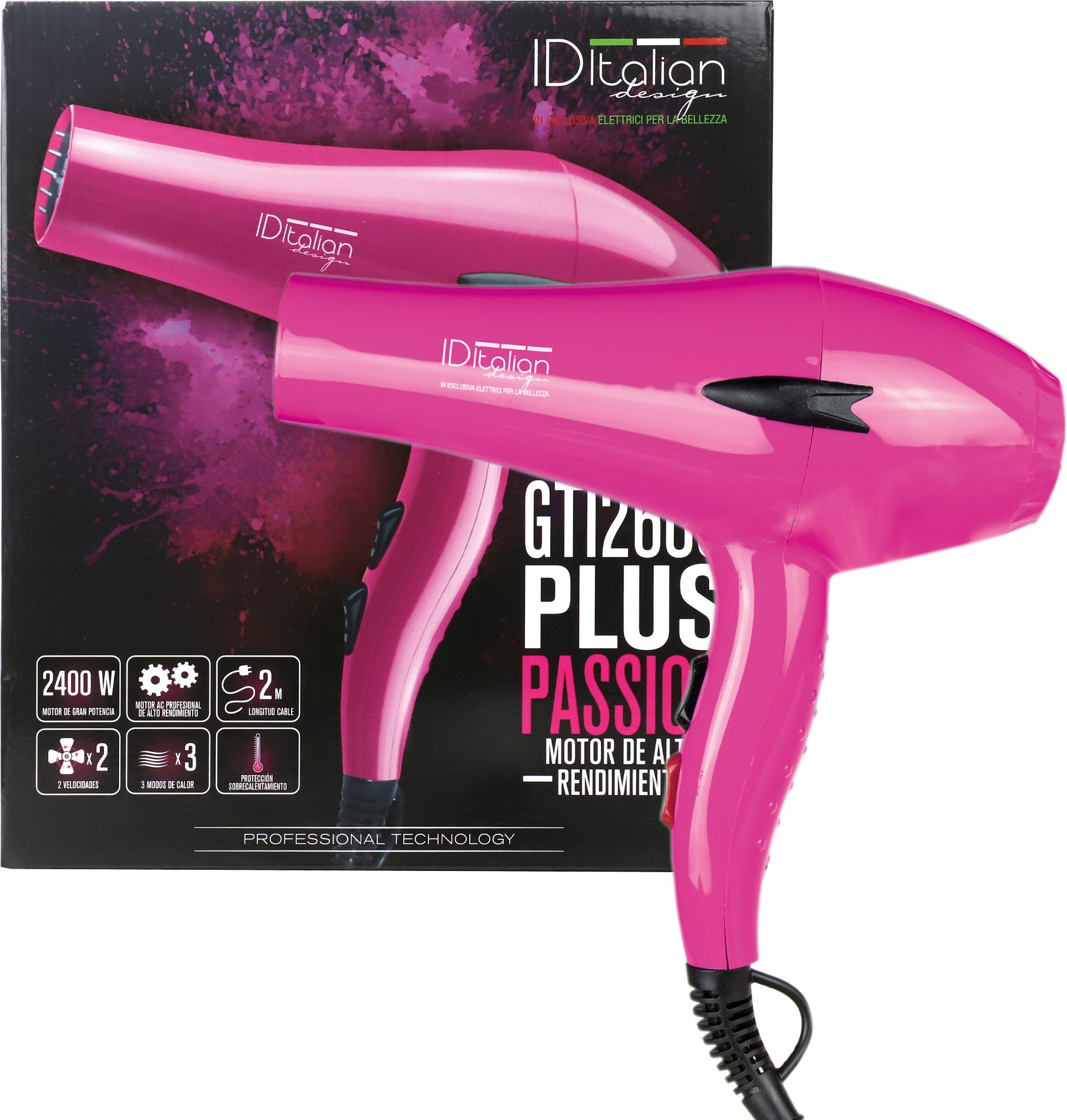 Haartrockner GTI 2600 Passion Plus - 2200 W - fuchsia