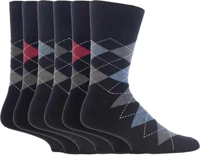 Gentle Grip - Herren Socken Bigfoot Honeycomb Top Cotton Rich 6er Pack - SOMRJ39