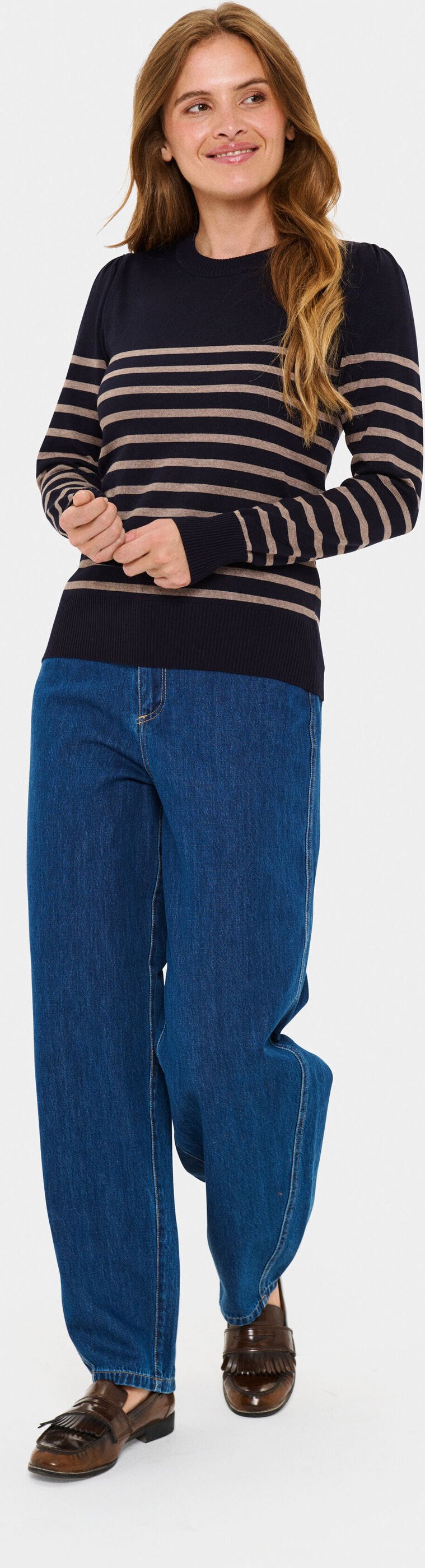 Strickpullover MilaSZ Strickpullover Gerade Passform black darkgrey