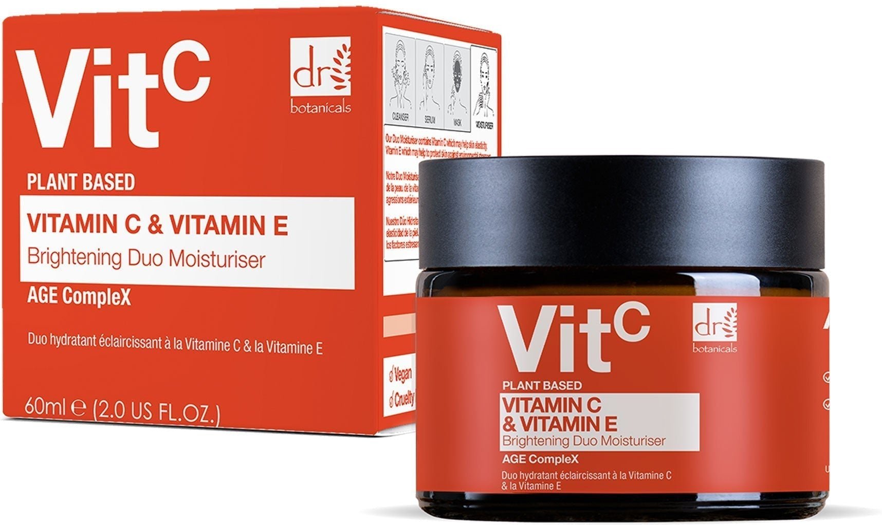Dr Botanicals Vitamin C 1% & Vitamin E Aufhellendes Duo Feuchtigkeitscreme 60ml