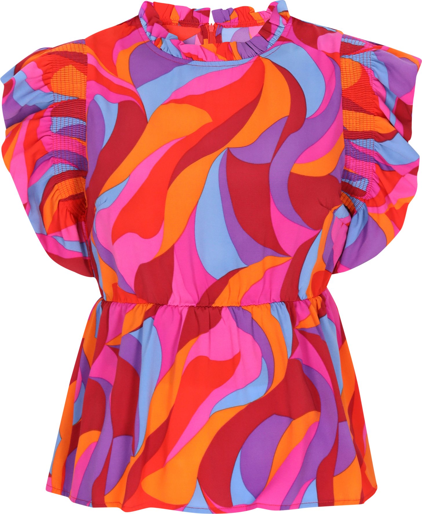 Faina Bluse Frauen mehrfarbig orange