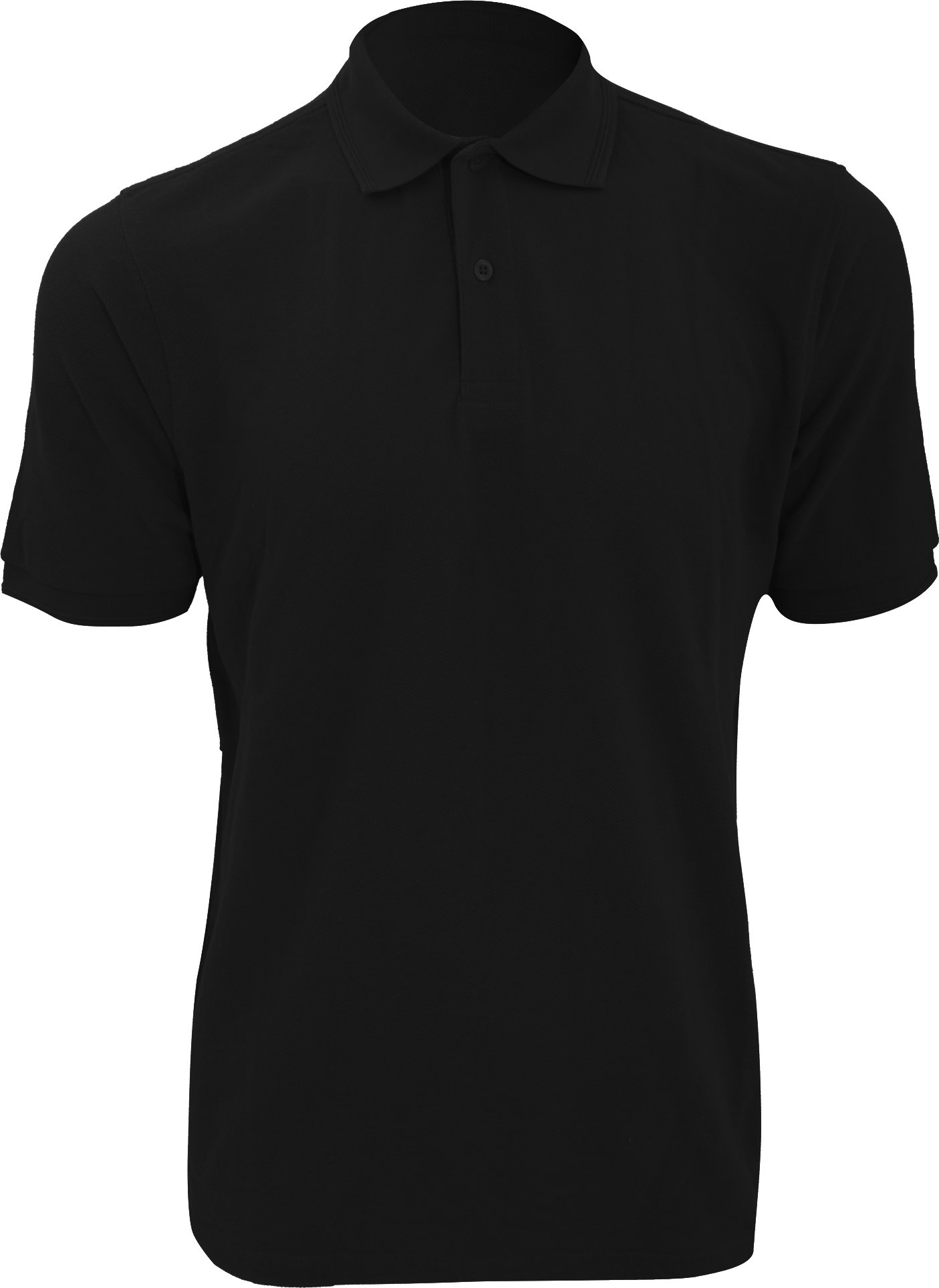 Russell Mens Ripple Kragen & Manschette Kurzarm-Poloshirt (Schwarz)
