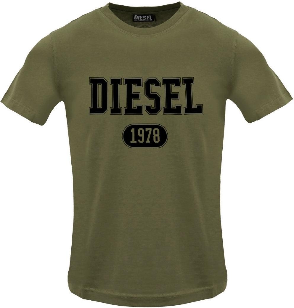 Diesel - "Deep Depths" T-Shirt für Herren, Logo (Olivgrün)