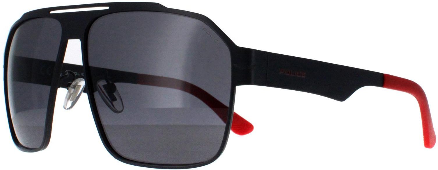 Polizei Aviator Herren matt dunkelgrau rauchfarben polarisiert SPLL08M Summit 1
