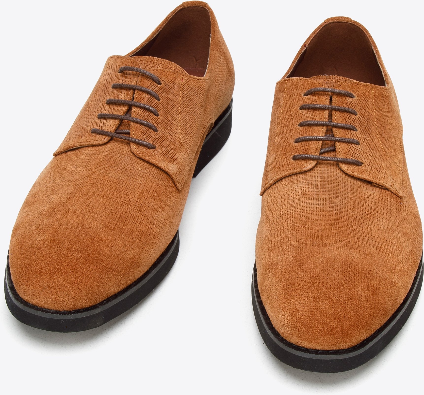 Wittchen Herren Derby-Schuhe aus braunem, geprägtem Wildleder