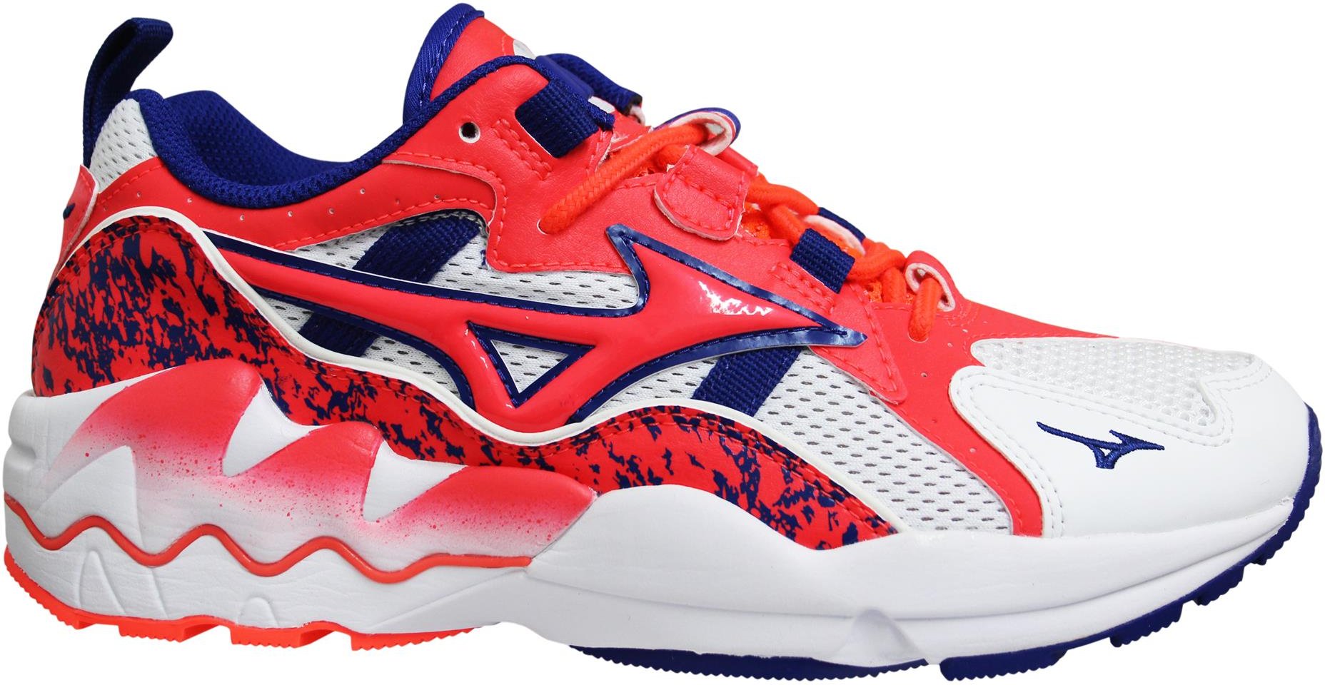Thumbnail - Mizuno Sport Style Wave Rider 1 Weiße/rote Trainer - Herren