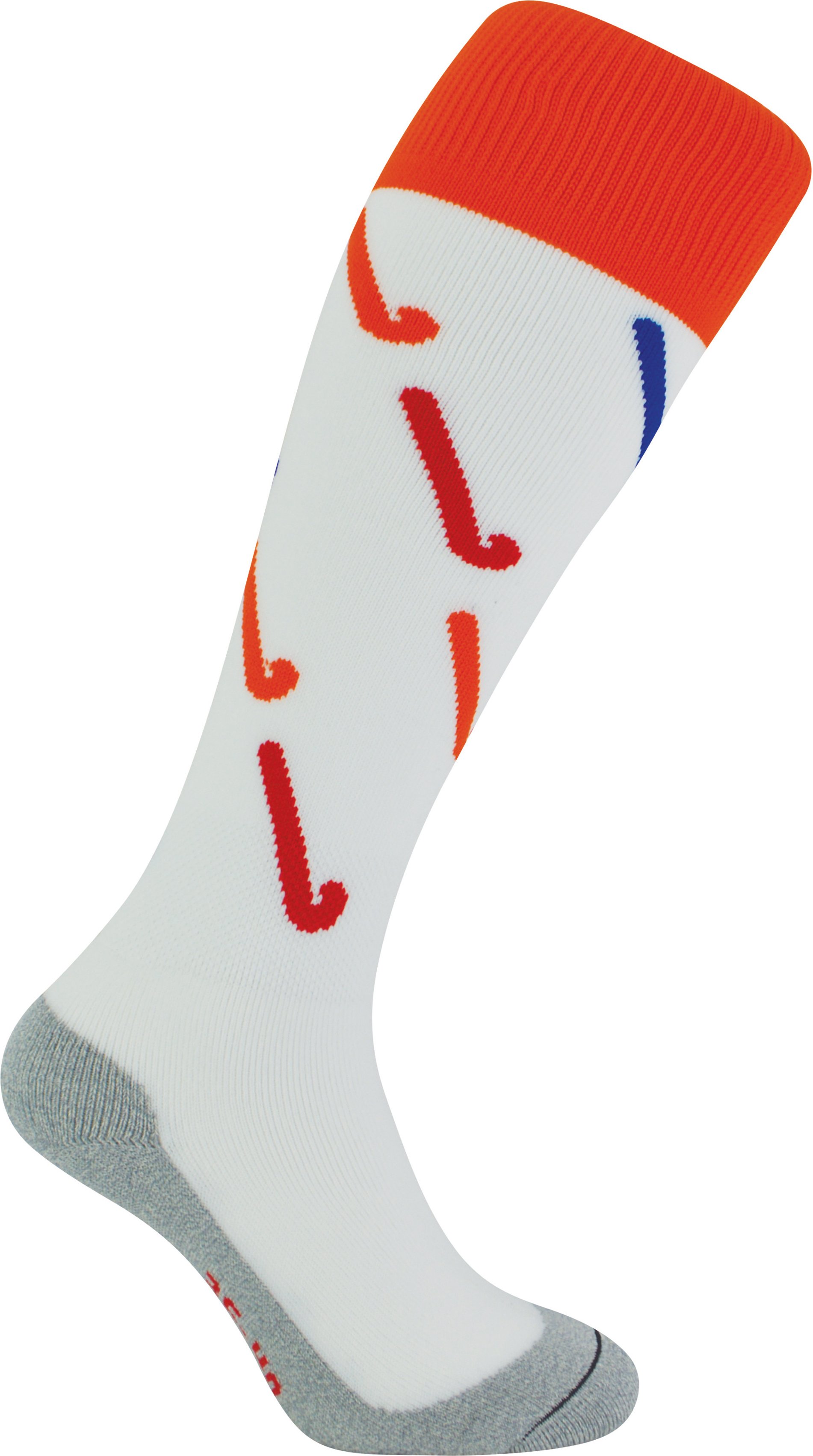 Hockeysocken mit coolem Hockeyschläger-Design | Hingly | Herren & Damen | Ideal für den Sport - Weiß
