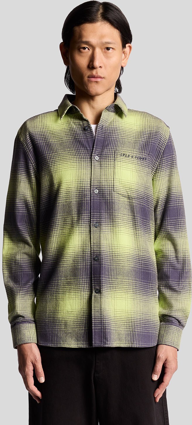 Thumbnail - Lyle & Scott Ombre-Check Flanellhemd - Mehrfarbig