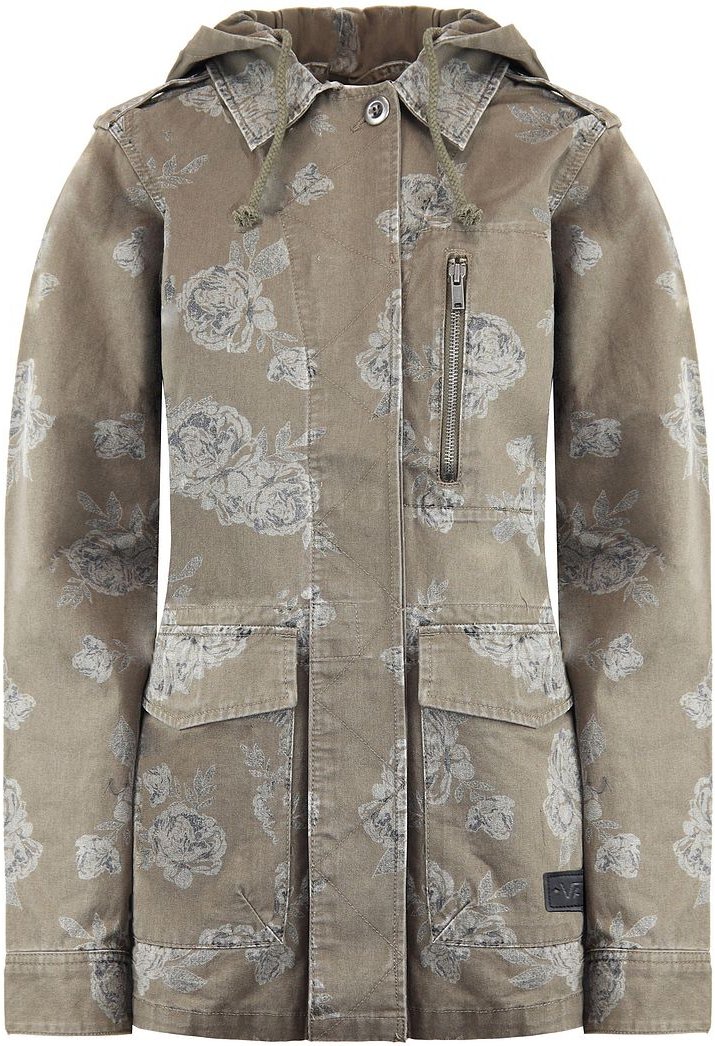 Vans von der Wand Damen Coffey Kapuzenjacke Blumen Khaki X3V1LE A51B