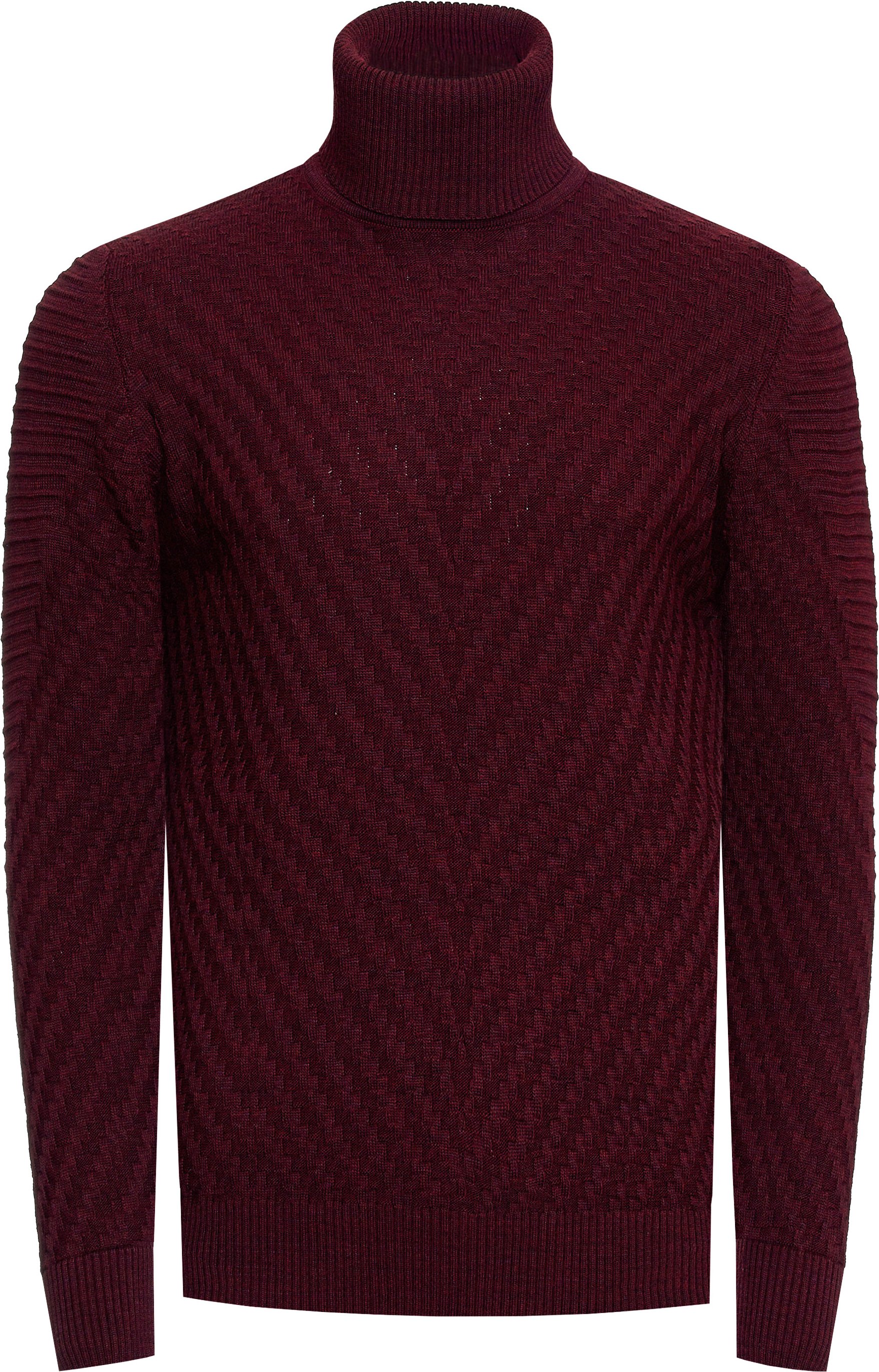 Thumbnail - Feinstrick mit V-Muster Rollkragen-Pullover