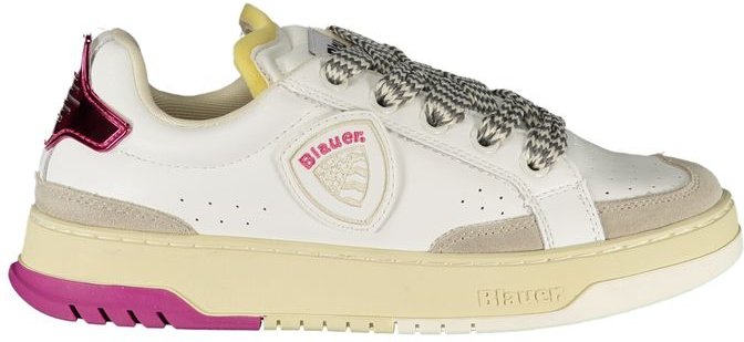 Blauer Weiße Polyurethan Damen Sneaker