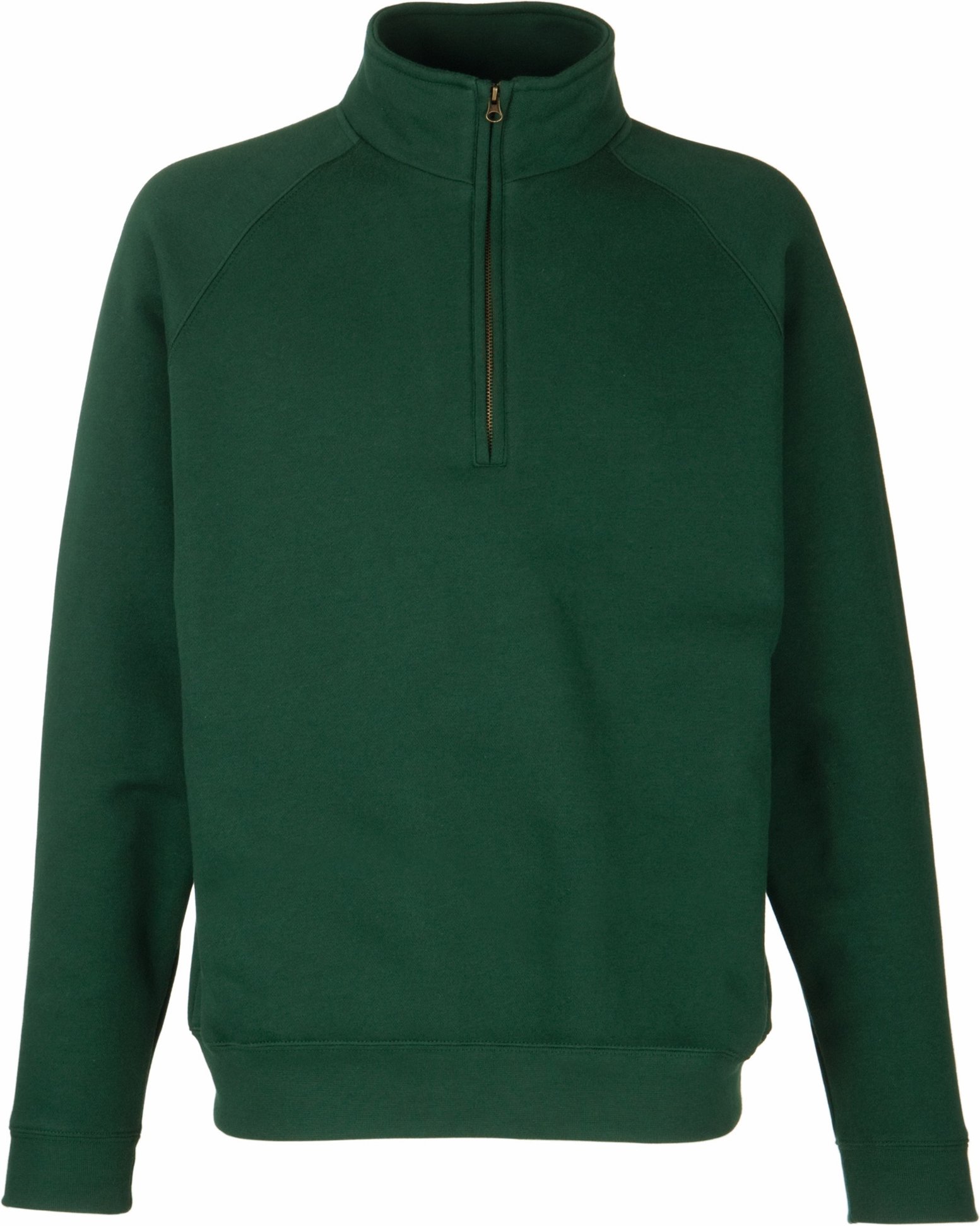 Fruit Of The Loom Herren Premium 70/30 Zip Neck Sweatshirt (Flasche grün)