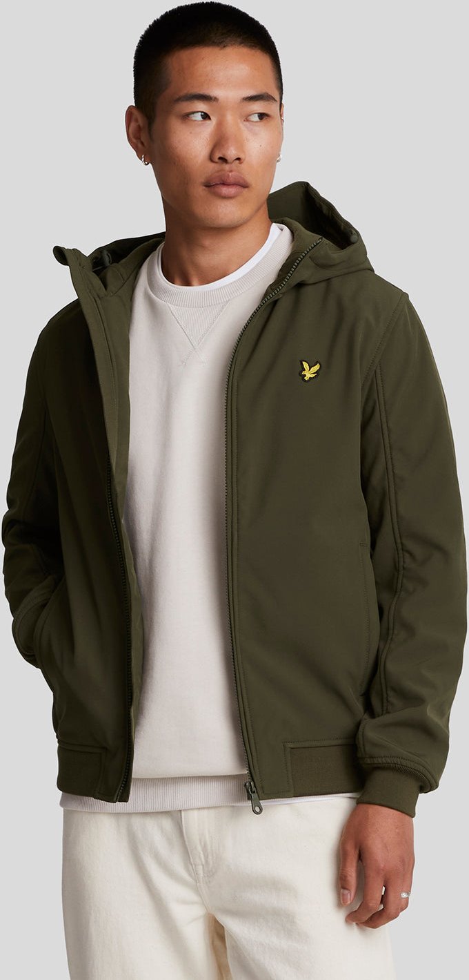Thumbnail - Herren-Softshelljacke mit Fleece-Rückseite in Grün