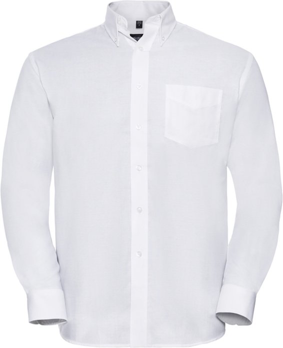 Russell Collection - Hemd für Herren Langärmlig (Weiß)