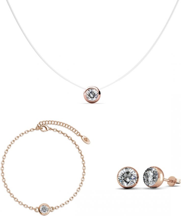 Mond Set - Rose Gold und Kristall