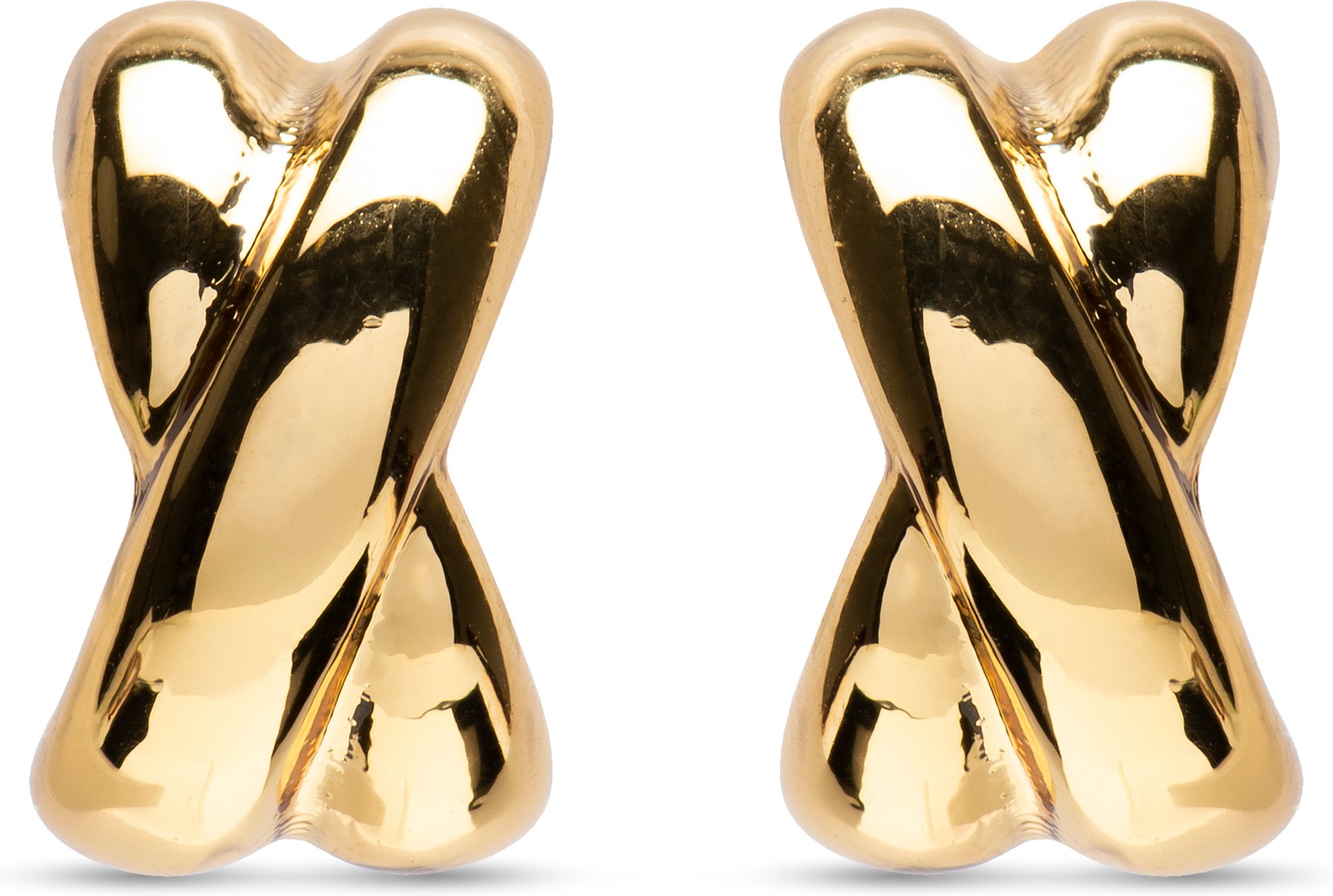 Luxenter-Ohrringe, mit Omega-Kuvuca-Verschluss aus 18 Karat Gelbgold