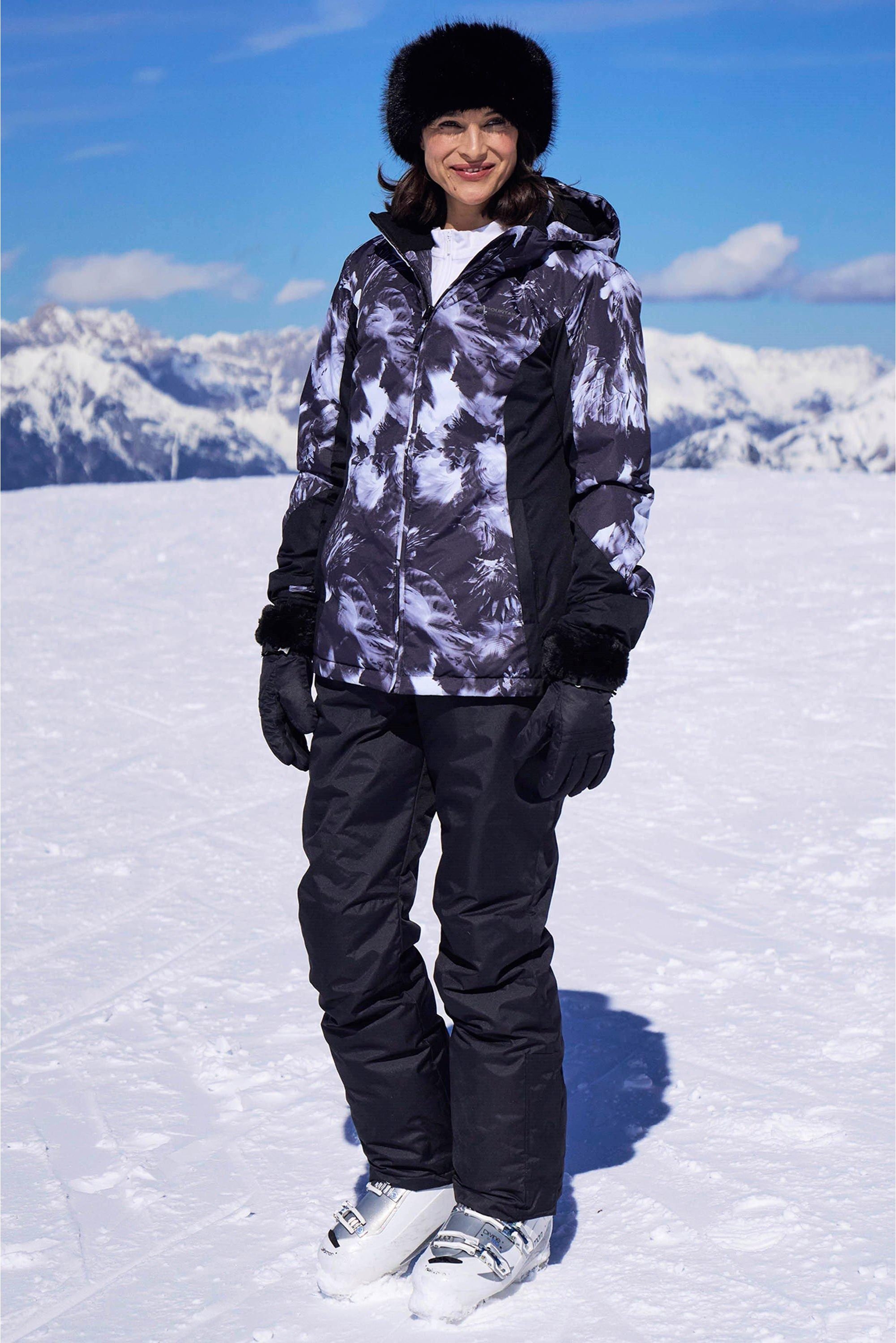 Mountain Warehouse - Skijacke und Hosen Set für Damen (Schwarz/Weiß)