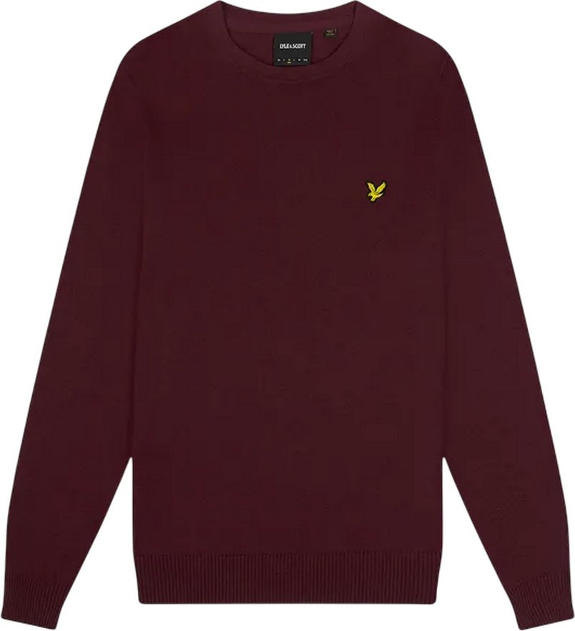 Lyle & Scott - Pullover Top Rundhalsausschnitt für Herren (Burgunderrot)