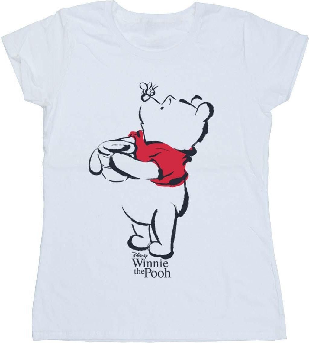 Disney - "Winnie The Pooh Drawing" T-Shirt für Damen (Weiß)