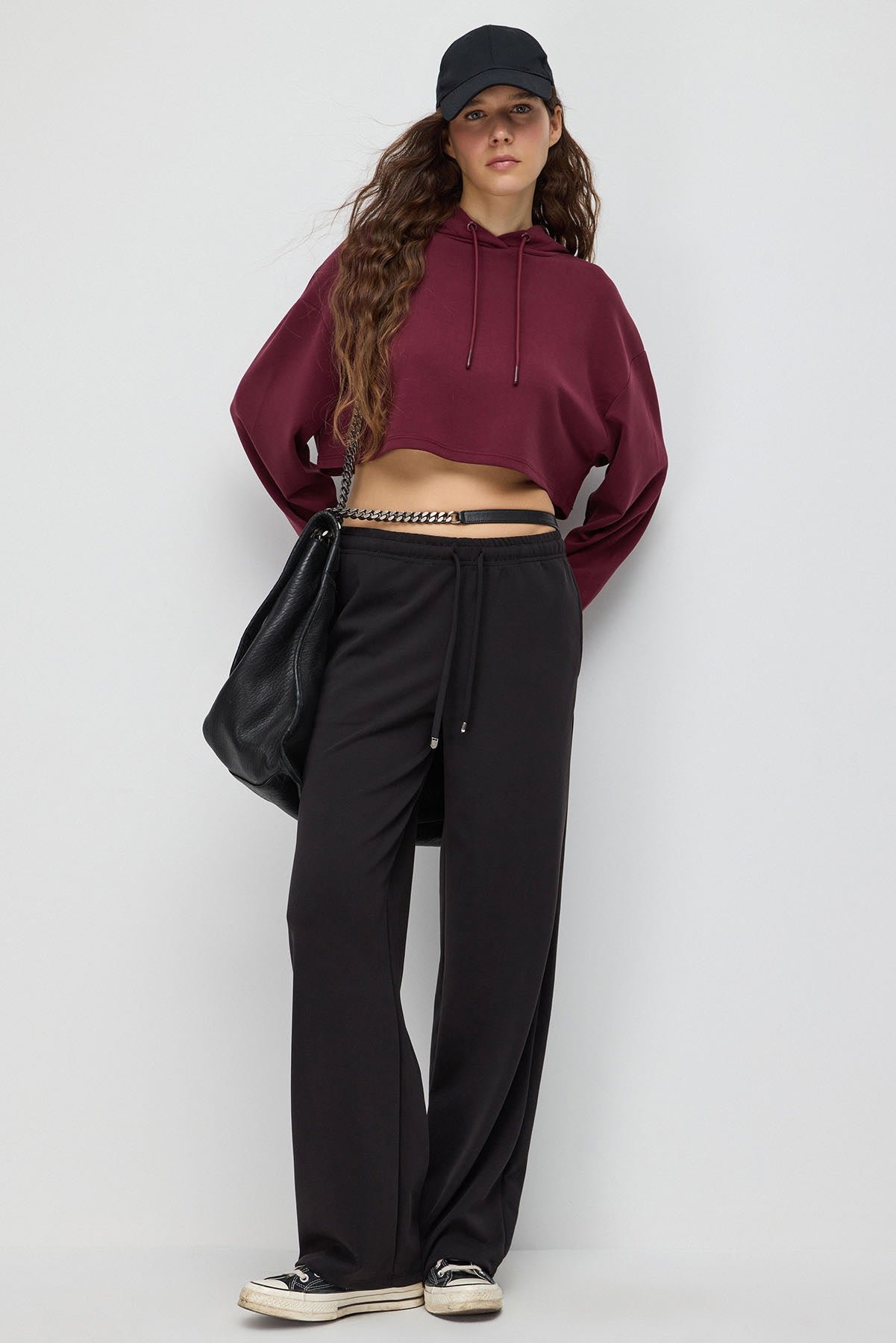 Verstellbare Taille Weiche Wide-Leg Sweatpants