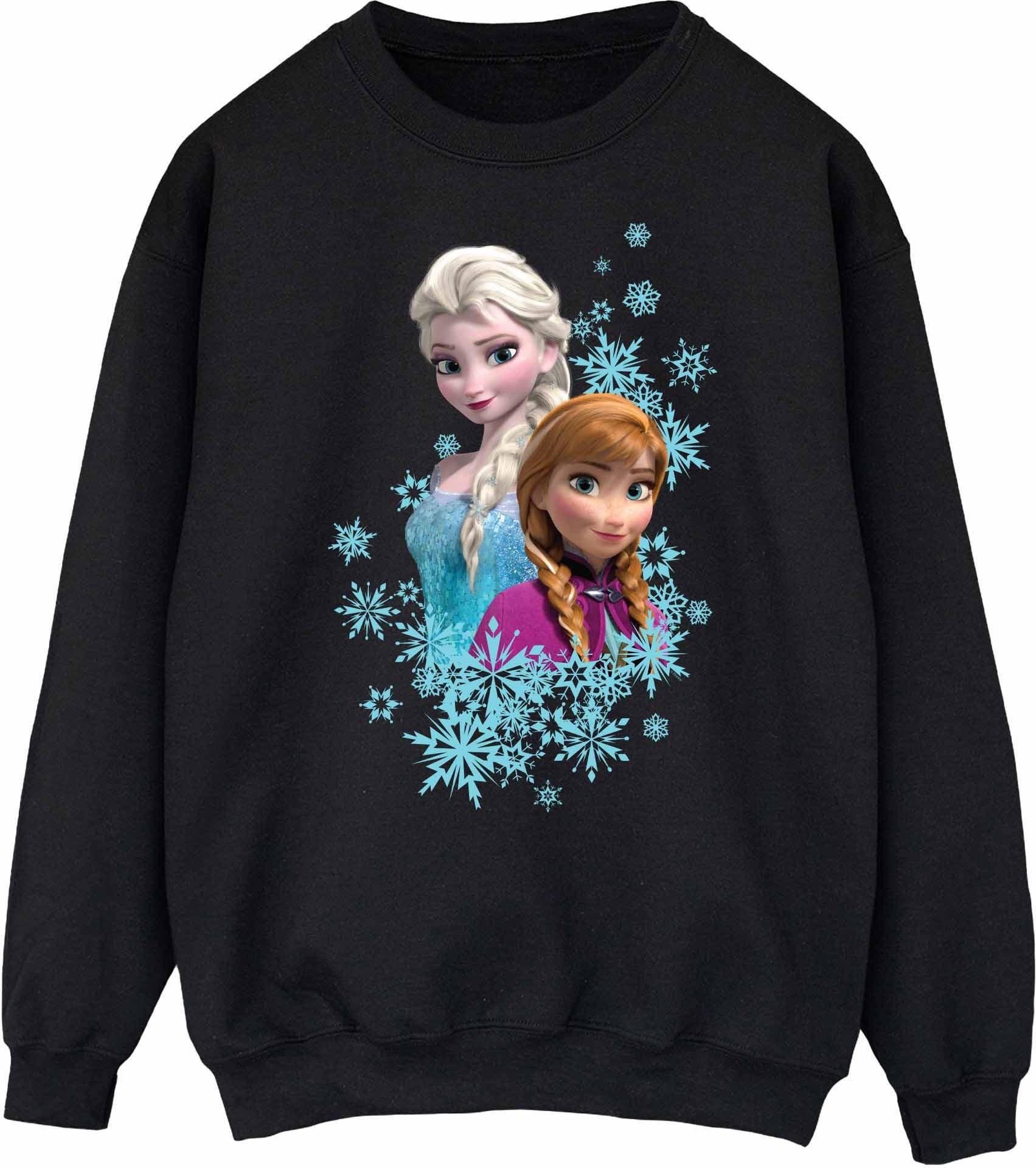 Disney - "Frozen Elsa And Anna Sisters" Sweatshirt für Damen (Schwarz)
