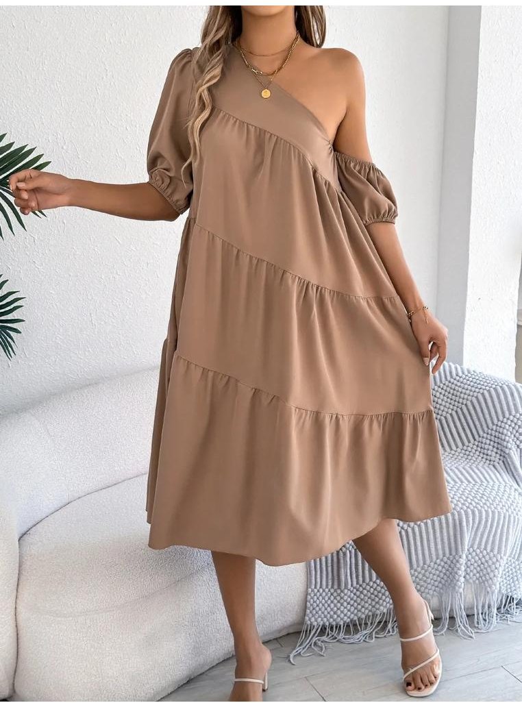Thumbnail - Damen Einseitiges Trägerstufenkleid