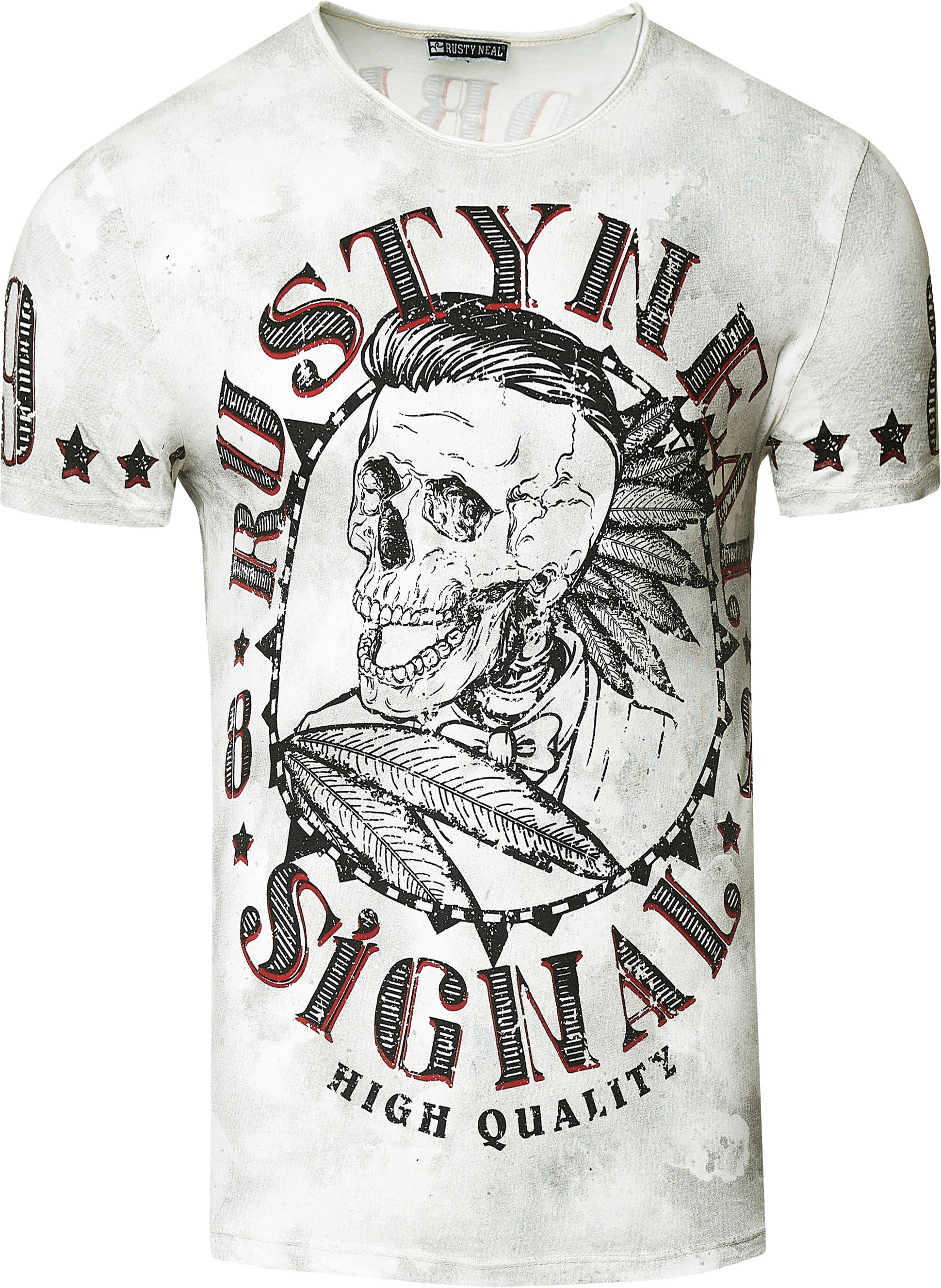 Thumbnail - T-Shirt Verwaschen mit Skull-Print