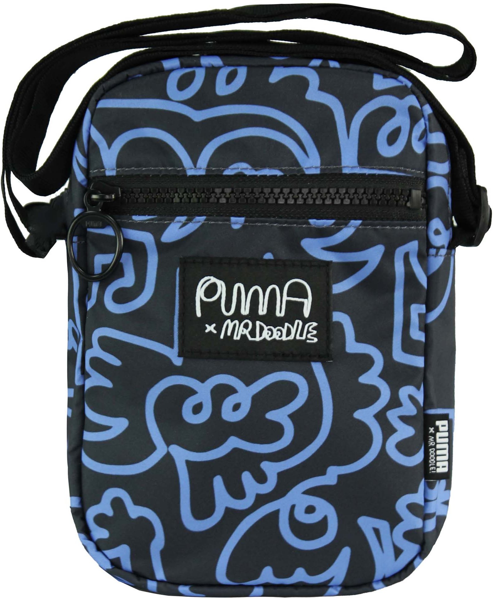 Puma x Mr. Doodle Unisex Schwarz Blau Tragbare Tasche