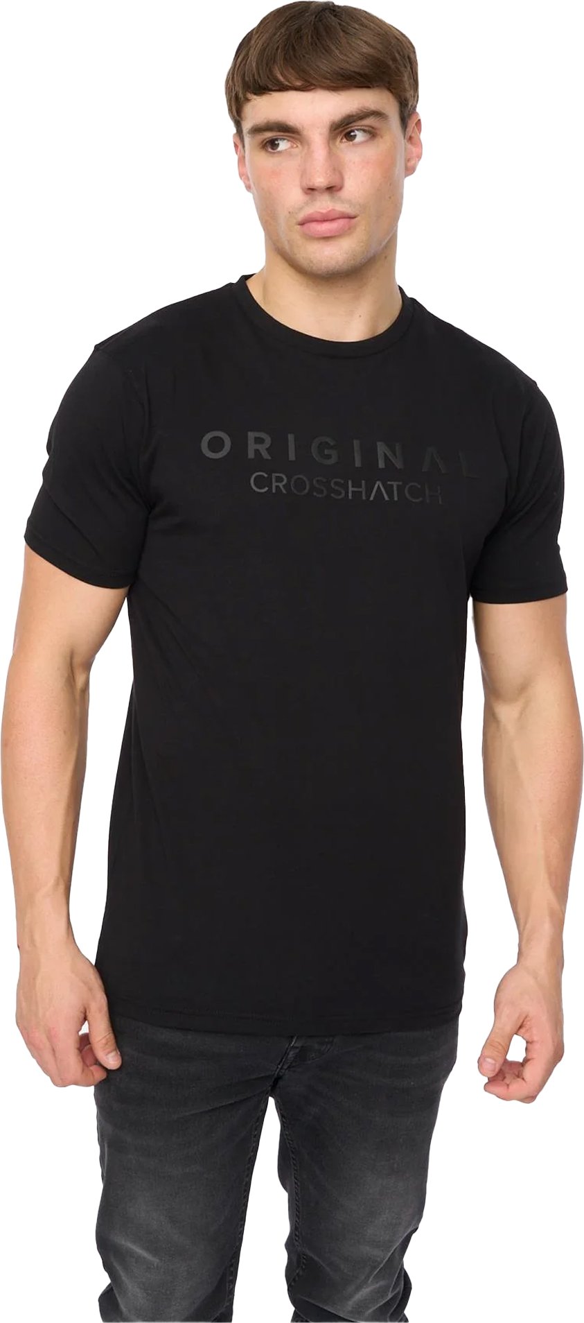 Crosshatch - "Demiwear" T-Shirt für Herren (Schwarz)