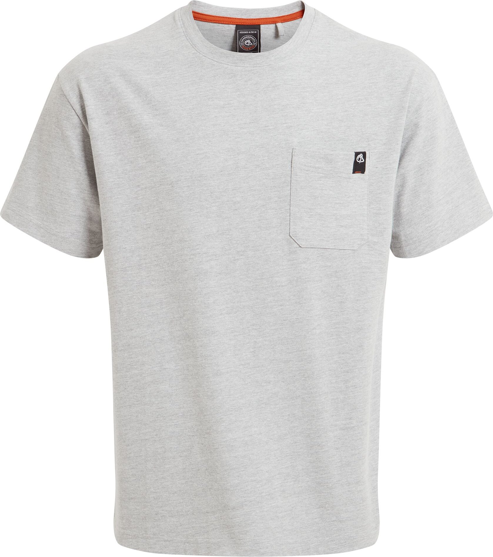 Craghoppers - "Wakefield Workwear" T-Shirt Tasche für Herren (Weiches Grau meliert)