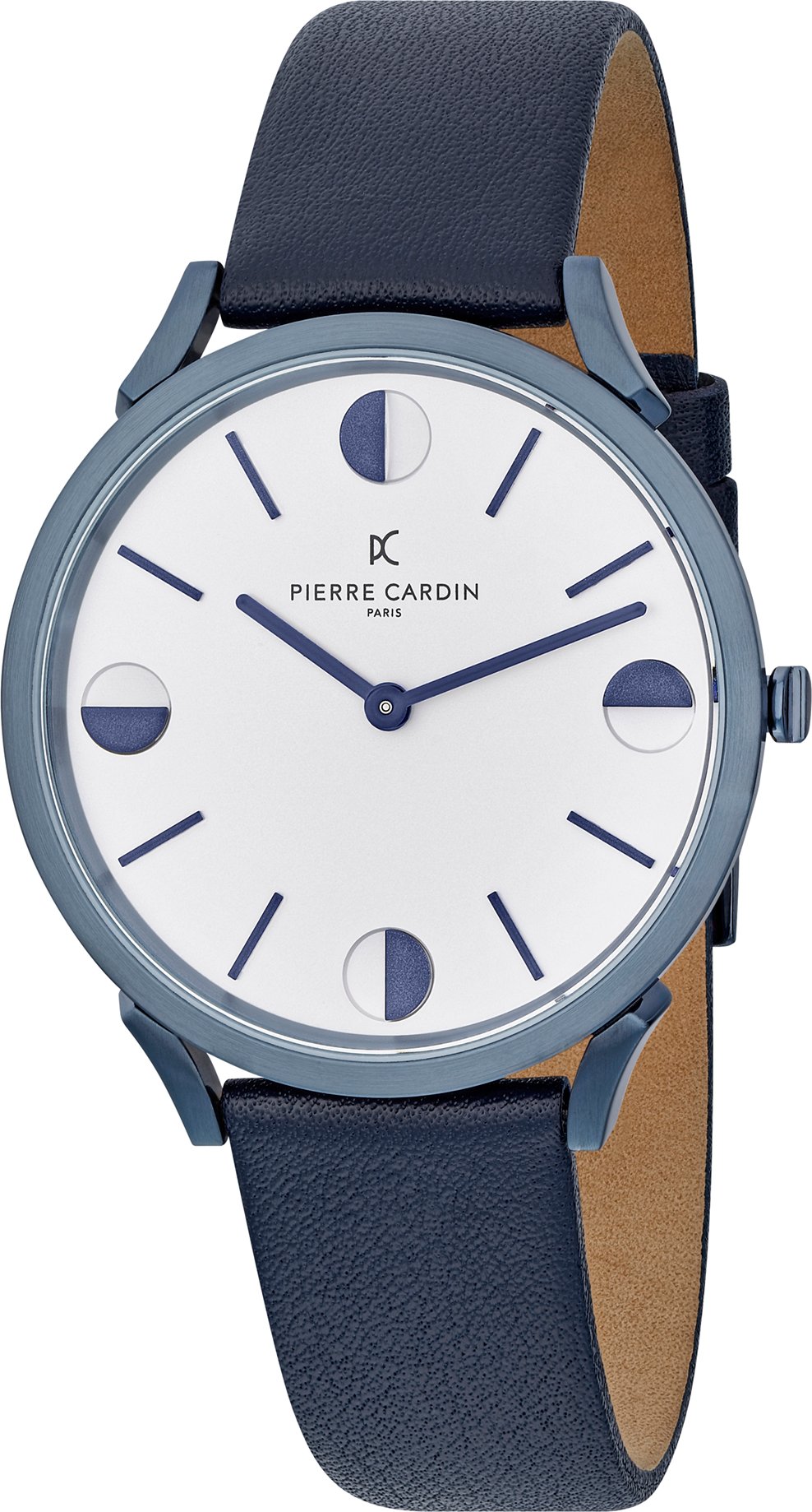 Pierre Cardin Pigalle Half Moon Blau Unisex Armbanduhr CPI.2009