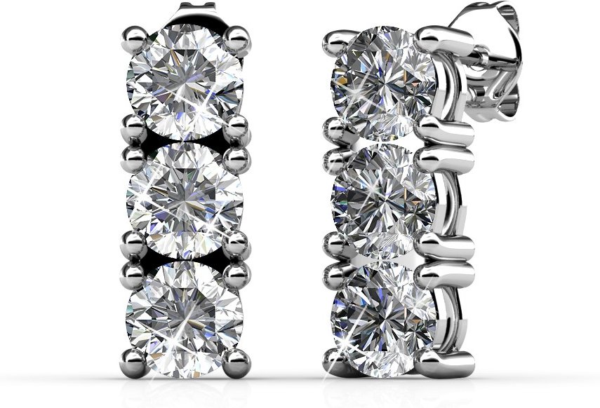 Tri Ohrringe - Silber und Kristall