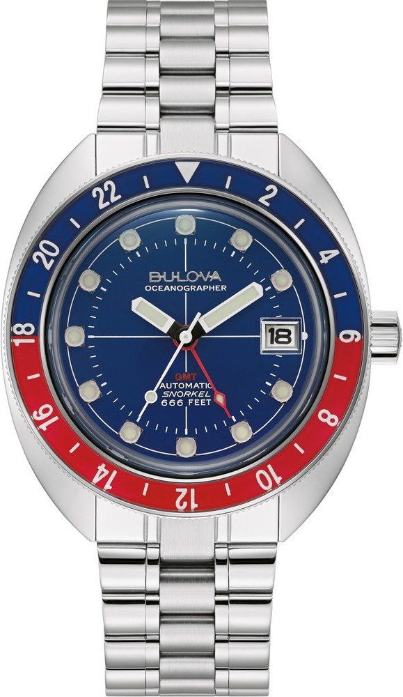 Bulova Oceanographer Herrenuhr Silber 96B405