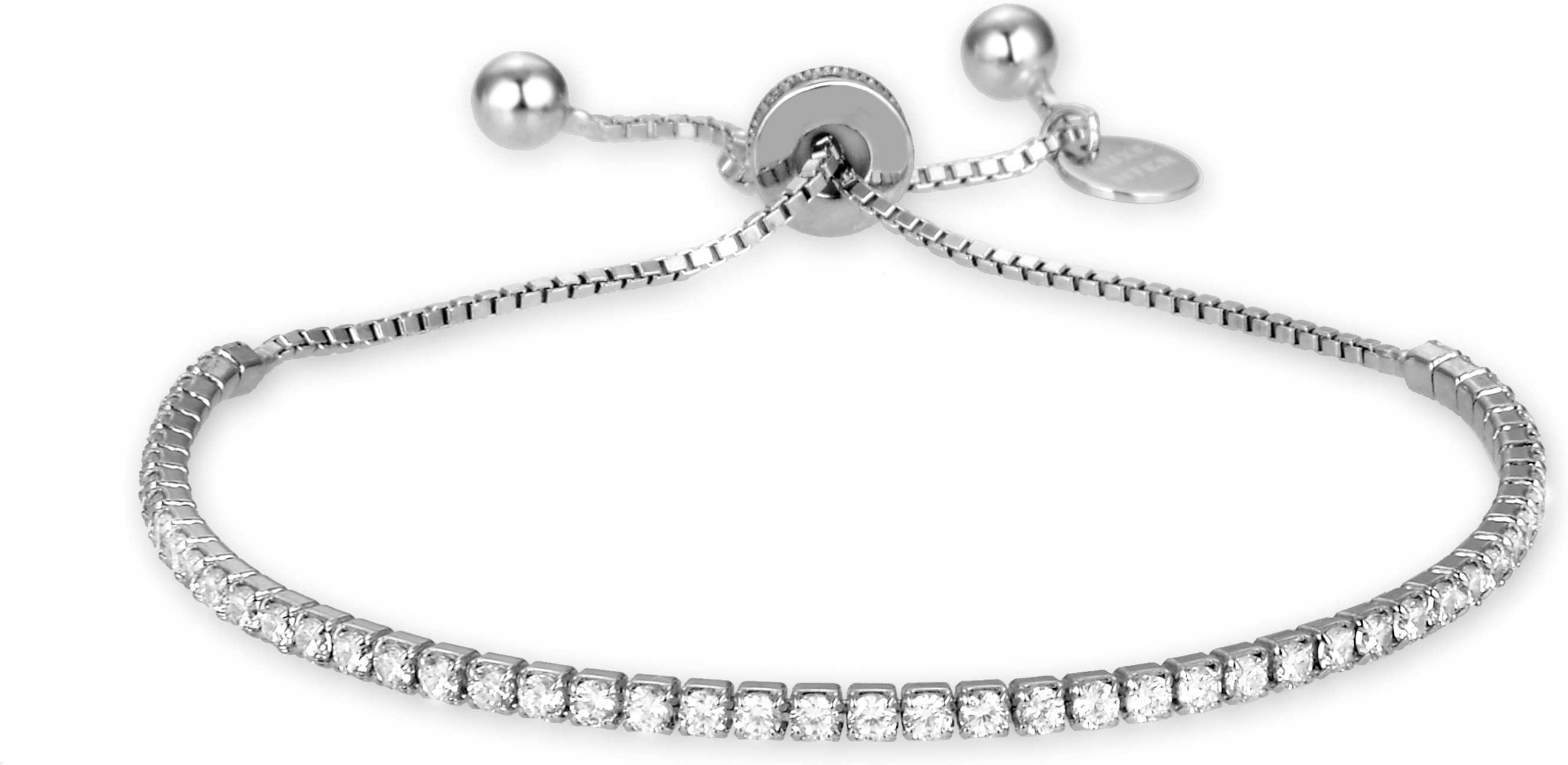 Luxenter 925 Sterling Silber Armband mit rhodinierten glänzenden Zirkonia - Kileh