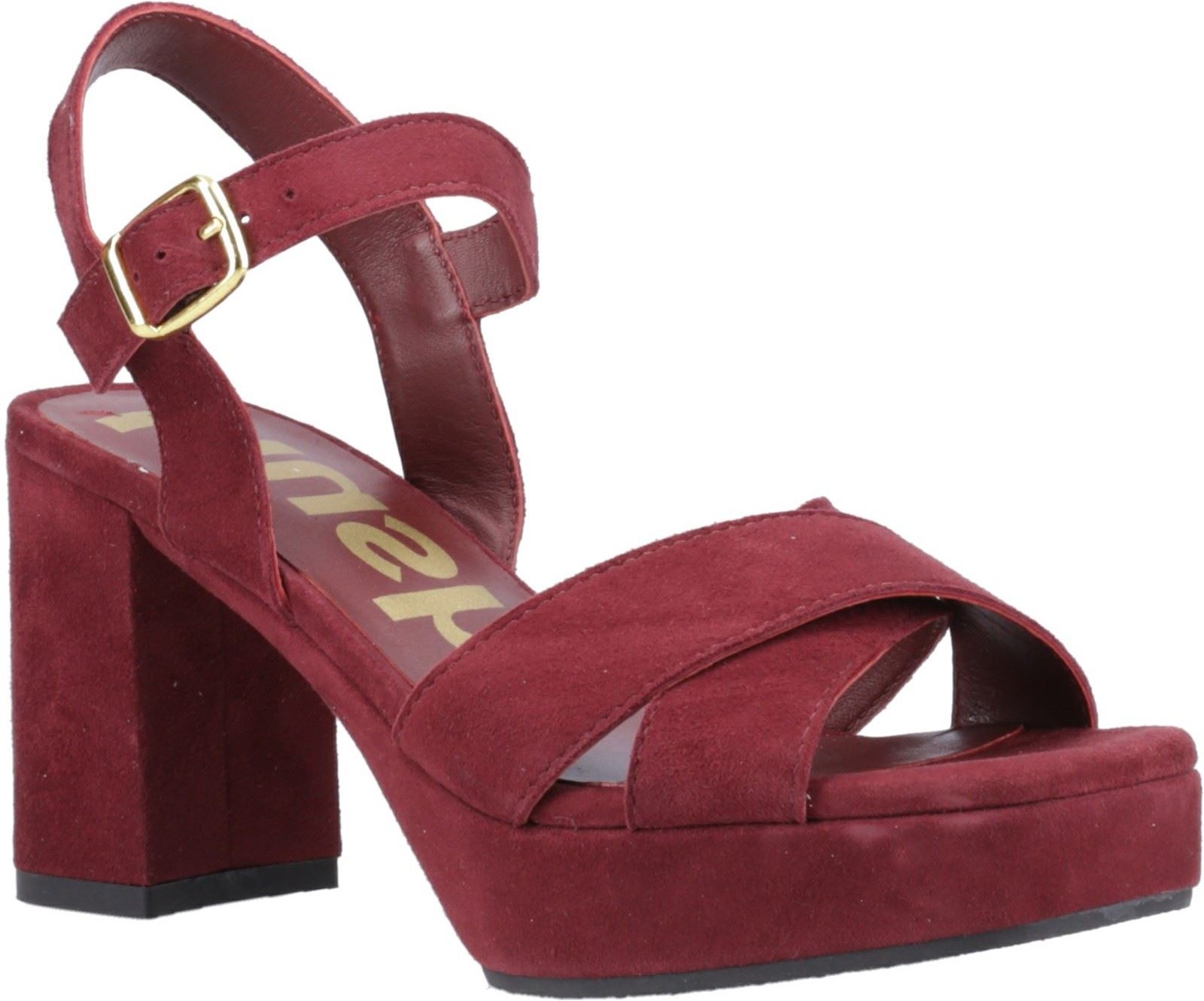 Hush Puppies Ophelia Damen Sandalen Aus Veloursleder In Bordeaux