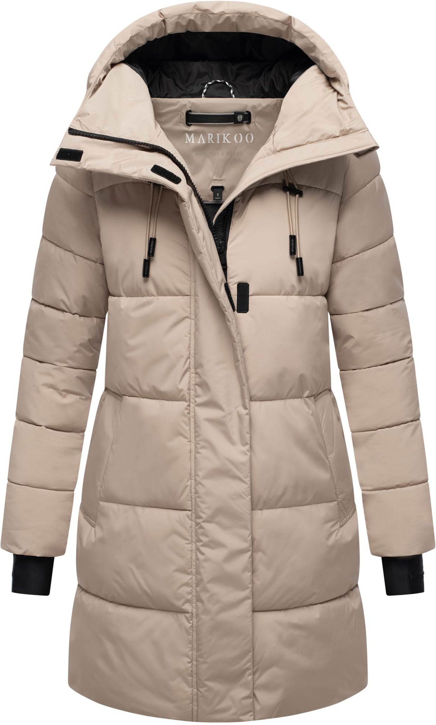 Marikoo Damen Winter-Steppjacke mit Kapuze & Fleecefutter – Kaituu
