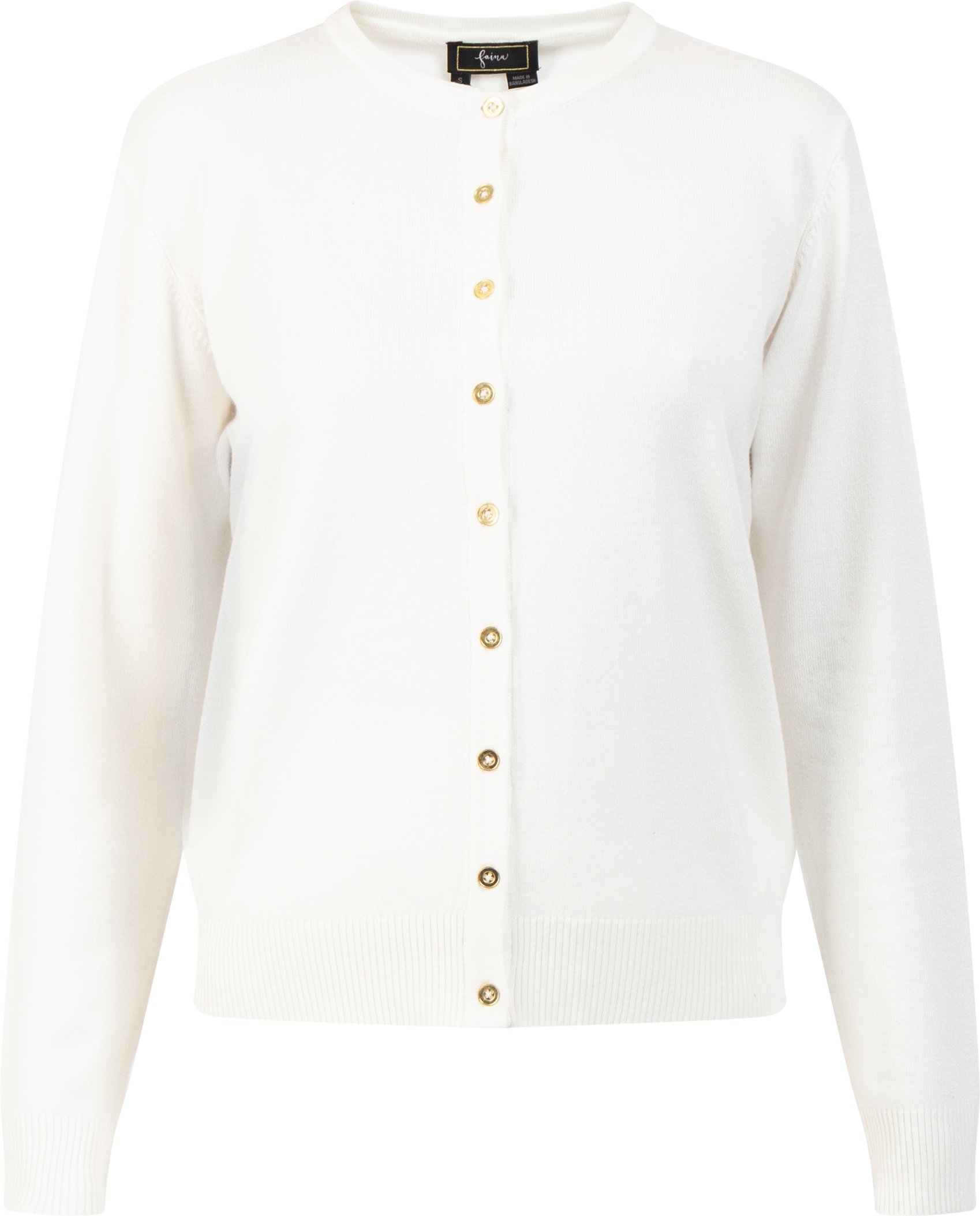 Thumbnail - Faina Strickjacke Damen Wollweiß