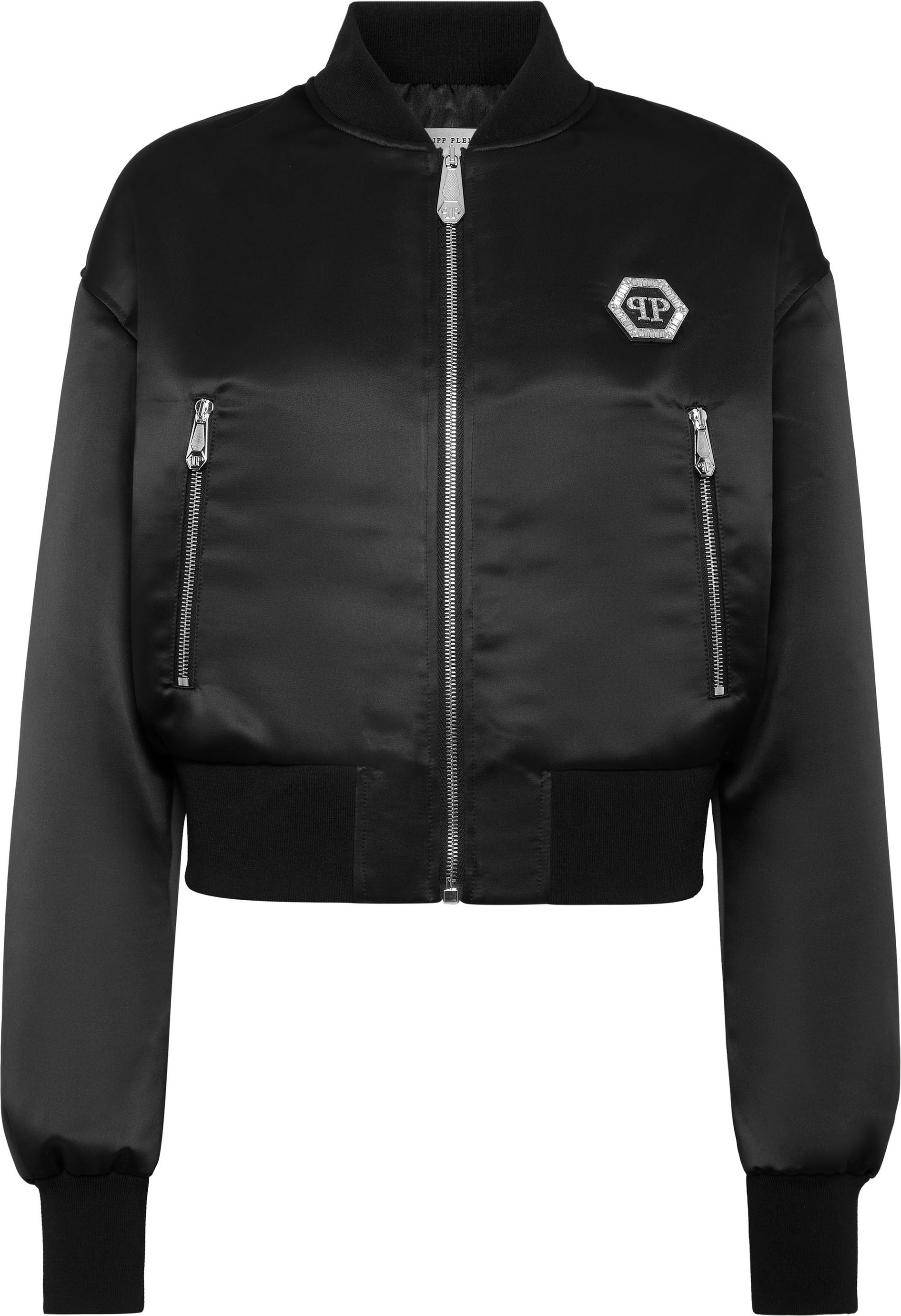 Nylon Cropped Bomber Fatale