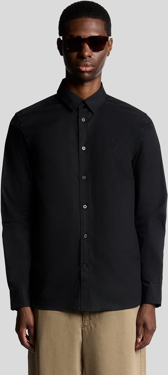 Lyle & Scott Popeline-Hemd aus Stretch-Stoff - Schwarz