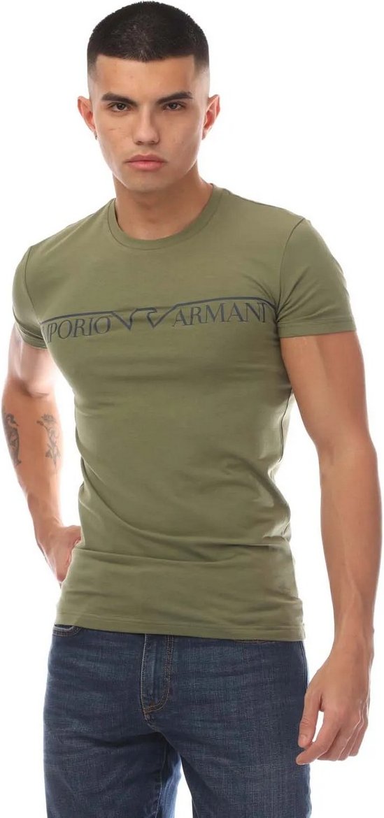 Emporio Armani - T-Shirt Rundhalsausschnitt für Herren (Grün)