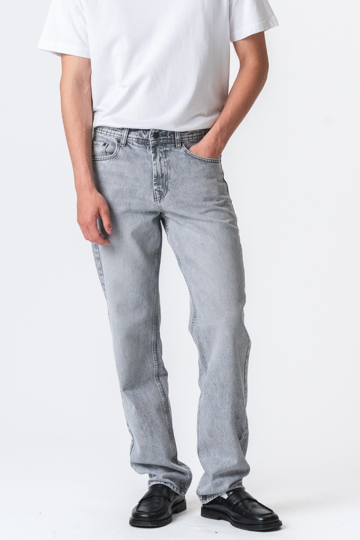 Relaxed Fit Jeans - Grauer Denim