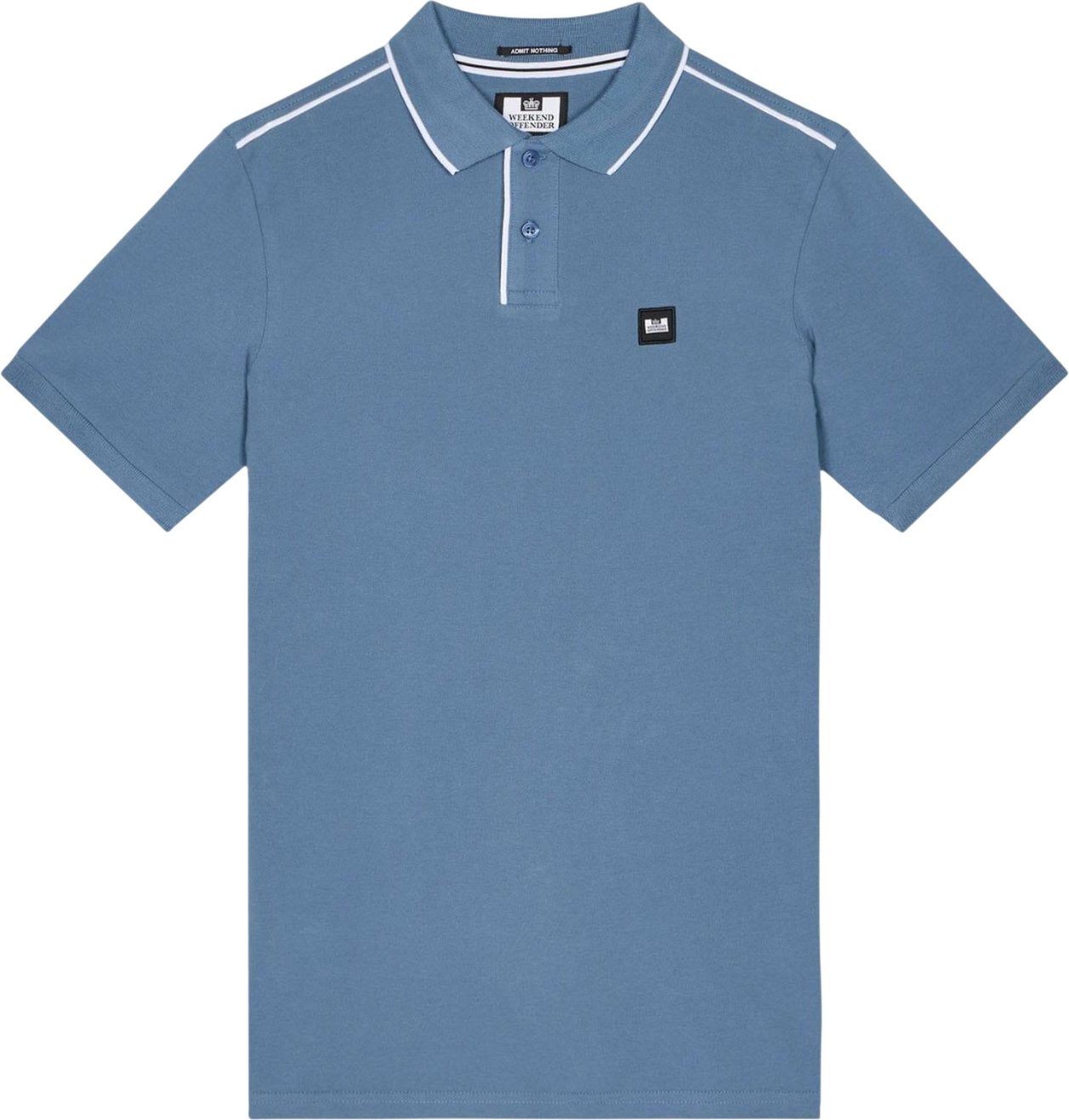 Weekend Offender - "Astola" Rohrleitungsdetail Poloshirt für Herren (Blau/Weiß)